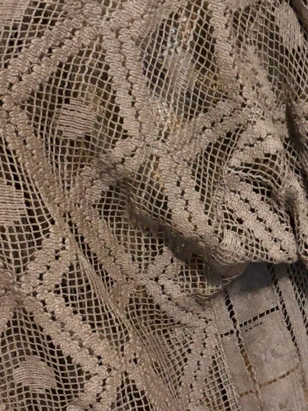 Free People Brown Crochet Open-Knit Poncho - Picture 5 of 8